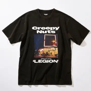 Creepy Nuts 블랙 T셔츠 'LEGION'