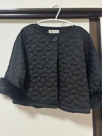 couture yuri 블랙 퀼팅 자켓 핸드메이드