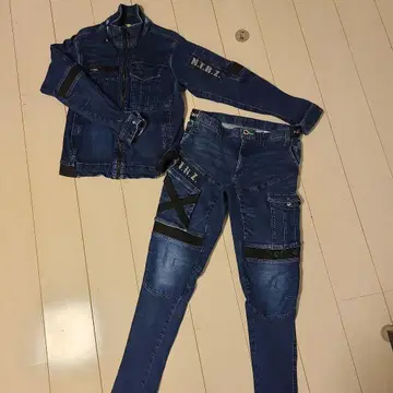 네오테라이즈 데님 스트레치 작업복 L 사이즈