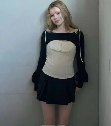 andmary 소피아 레이어드 탑 블랙