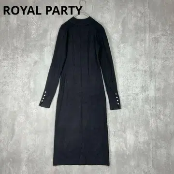 ROYAL PARTY 원피스 니트 블랙 슬림핏 겨울