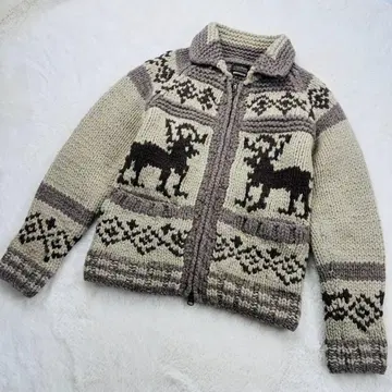 CIAOPANIC 카우친 스웨터 노르딕 울 100% 블루종