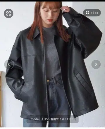 팁 탑 인조 가죽 더블 지퍼 블루종