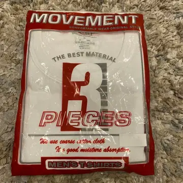 2새상품 MOVEMENT 코튼 100% T셔츠 3장 세트 5L