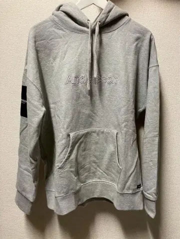 Andersson 그레이 후드 부착 후드티