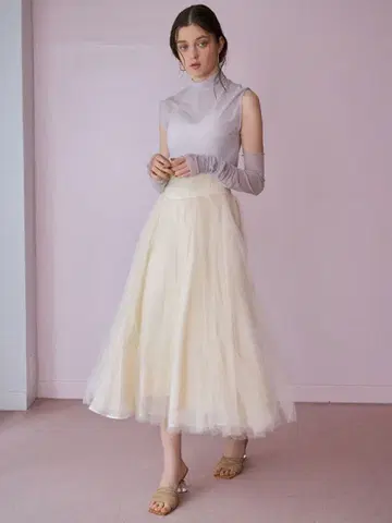 코르셋 디자인 튤 볼륨 스커트