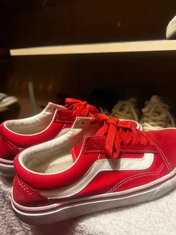 Vans 레드 스니커즈 US 6