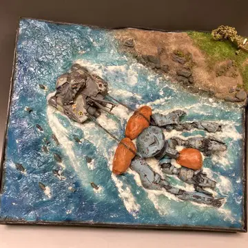 건담 프라모델 디오라마 완성품