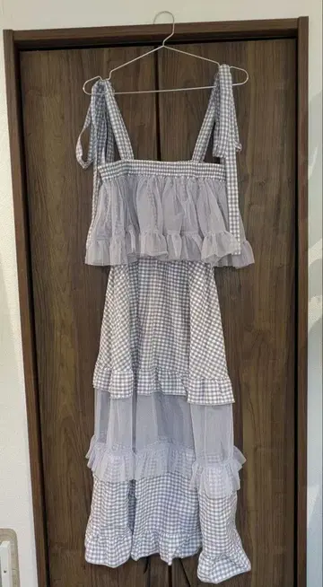 FickleBebe 피클베베 체크 롱 원피스