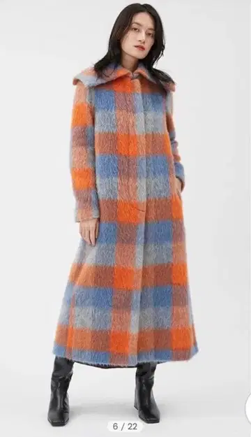 프레이 아이디 알파카 샤기 스텐칼라 롱 코트 M