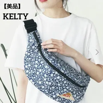 [ 새상품급 ] KELTY 켈티 바디백 블루 플라워 힙색