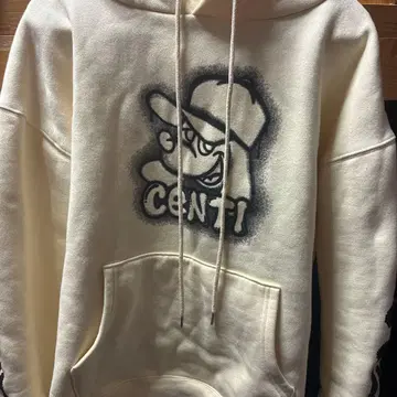 Centimeter 속기모 후드티 화이트 베이지