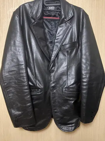 블랙 가죽 자켓 HORN