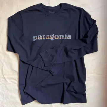 patagonia 남성용 롱 슬리브 T셔츠 네이비