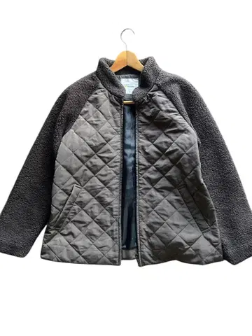 골든 베어 플리스 퀼팅 블루종 브라운 계열 M