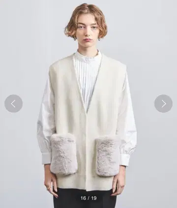 [ 미사용급 ] UNITED ARROWS 포켓 퍼 베스트