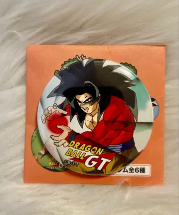 드래곤볼 스토어 도쿄역 GT 손오공 캔뱃지 슈퍼 사이어인 4
