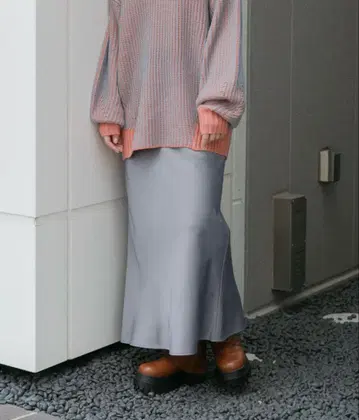 kbf 새틴 바이어스 스커트 새틴 스커트 스커트