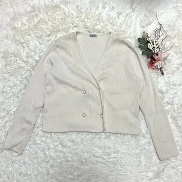 스티븐 앨런 (F) 숏 기장 더블 버튼 가디건 면 100%