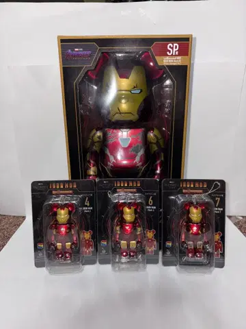 베어브릭 400% 100% 아이언맨 4종 세트
