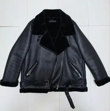 ZARA 무스탕 자켓 블랙