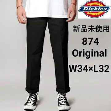 미사용 새상품 디키즈 874 워크 팬츠 W34 x L32 블랙 BK