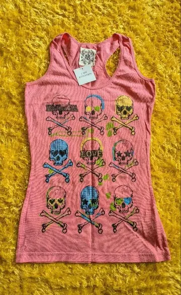 Majorena 스컬 해골 탱크 y2k 헤이세이 갸루