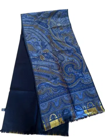 네이비 페이즐리 무늬 리버서블 스톨 이탈리아제 미사용