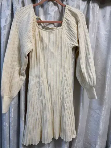 archives 아이보리 리브 니트 원피스