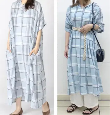 새상품! studio CLIP 모듬 패턴 헨리 원피스 색스