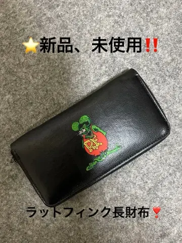 새상품, 미사용 RATFINK 블랙 가죽 느낌 (인조 가죽) 장지갑