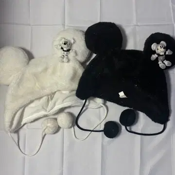 디즈니 팬캡 미키 화이트 블랙