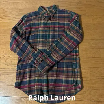 랄프 로렌 마드라스 체크 플란넬 셔츠 긴팔 셔츠 S