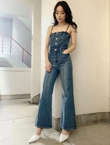 데님 살로펫 플레어 팬츠