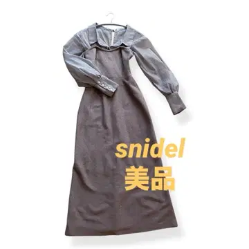 snidel 스나이델 오버 셔츠 도킹 니트 원피스 0