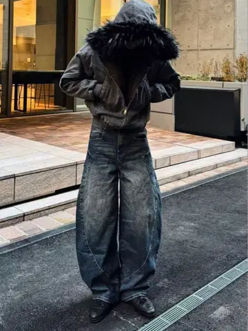 SSC 2way 퍼 자켓 y2k opium 그런지 00s