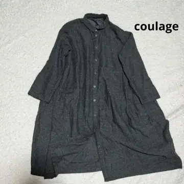 coulage 이프클라쥬 울 코튼 프론트 오픈 원피스 겉옷 일본제