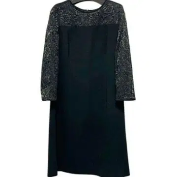 블랙 레이스 긴팔 무릎 기장 원피스 도쿄 소와르 새상품급