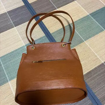 브라운 스트라이프 숄더백