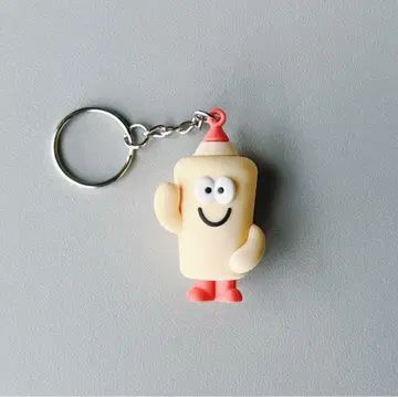 마카로니 연필 마카피 군 입체 러버 키링