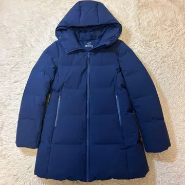 새상품급 유니클로 스트레치 심리스 다운 숏코트 네이비 M