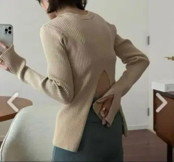 클라네 w face power shoulder knit tops