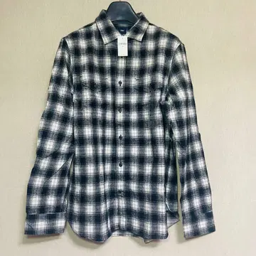 새상품 GAP 갭 긴팔 셔츠 체크 무늬 M 사이즈 블랙 계열
