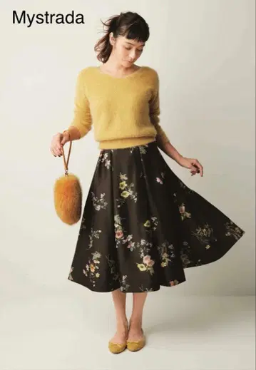 Mystrada 윈터 플라워 스커트