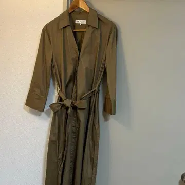 ZARA 카키 셔츠 원피스 긴팔 벨트 포함