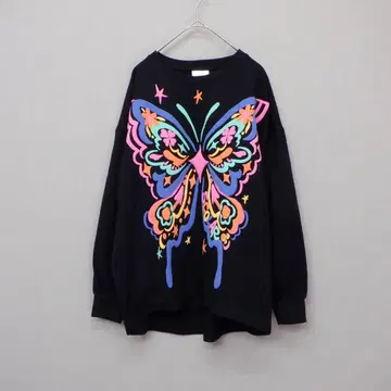 스칼라 143729: 컬러풀한 나비 패턴 발포 프린트 풀오버