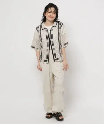 니코앤드 크라프트 메쉬 니트 가디건