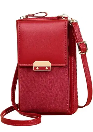 스마트폰 숄더 파우치 숄더백 미니백 핸드폰 파우치 빨간색 지갑