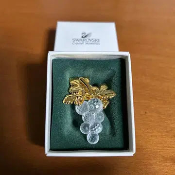 Swarovski 빈티지 크리스탈 브로치 포도 모티브 미사용 새상품