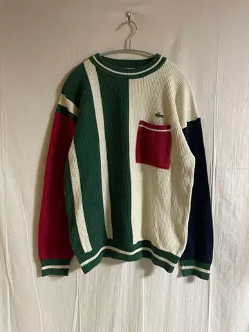 LACOSTE 패널 디자인 니트